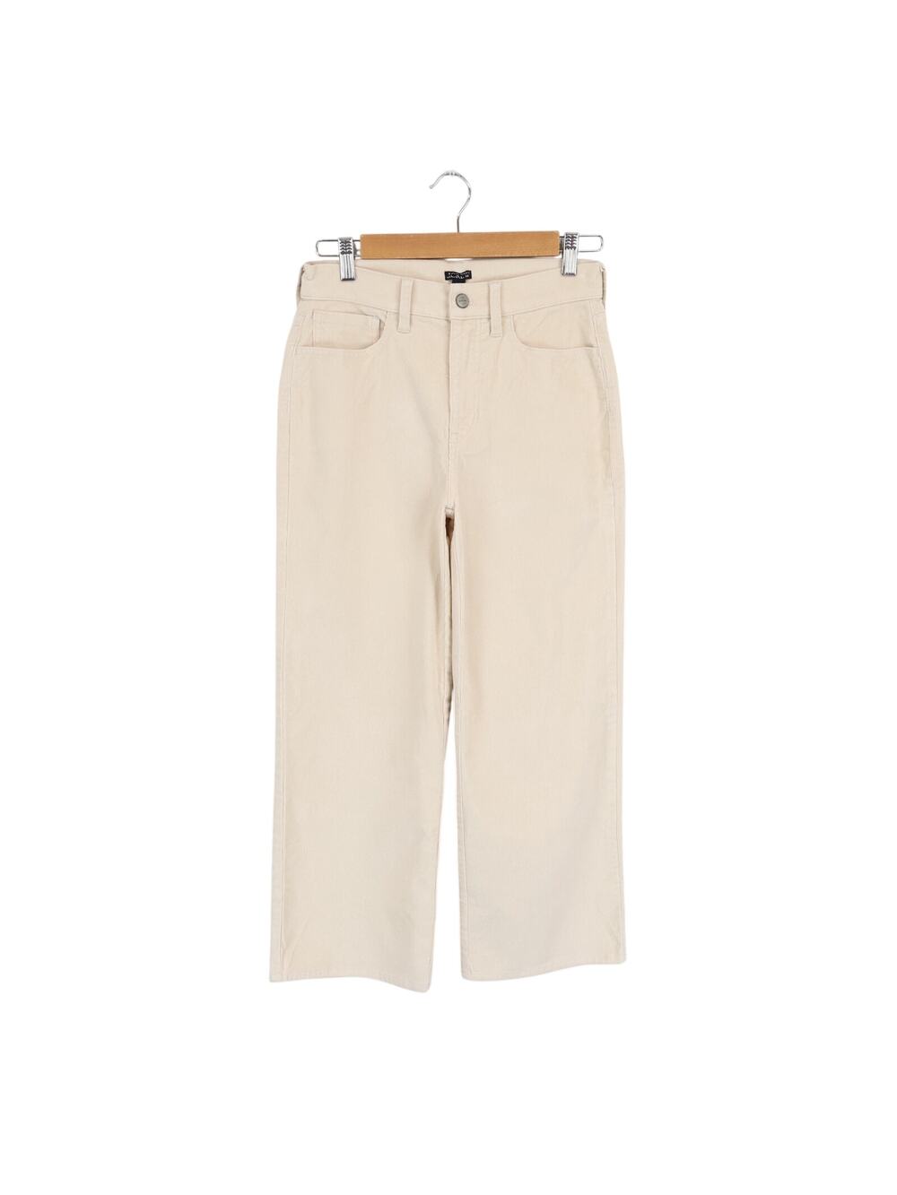 J.Crew Slim Wide Pant Corduroy Pale Bone Size 25 Petite NWT